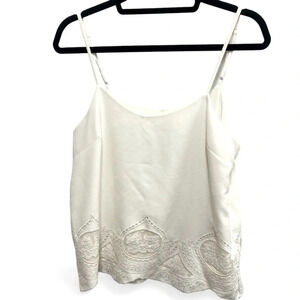 Sugarlips boho style eyelet lace spaghetti strap adjustable tank size medium